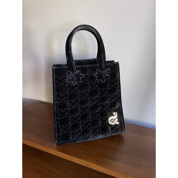 Daniel Diyepriye Temitope "D" Mini Tote/Purse Black Velvet - Picture 1 of 16